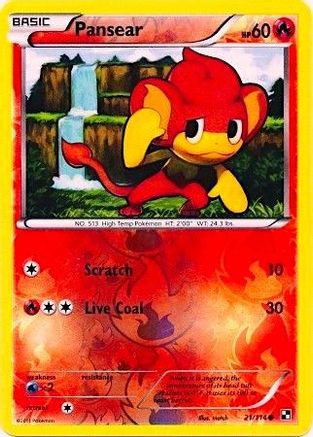 Pansear - 21/114 (Energy Holo) (21) Promo Reverse Holofoil