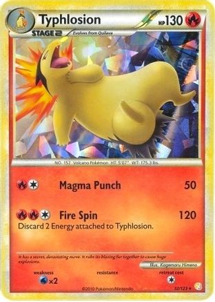 Typhlosion - 32/123 (Cracked Ice Holo) (32) Holo Rare Holofoil