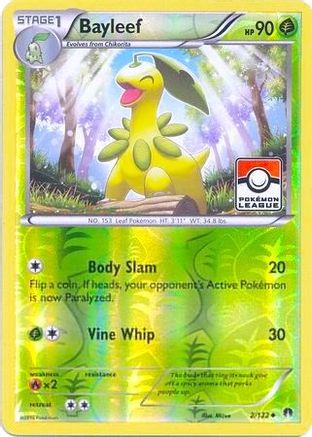 Bayleef - 2/122 (Pokemon League) (2) Promo Reverse Holofoil