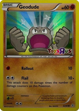 Geodude - 43/83 (Toys R Us Promo) (43) Promo Holofoil