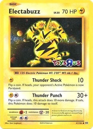 Electabuzz - 41/108 (Toys R Us Promo) (41) Promo Holofoil
