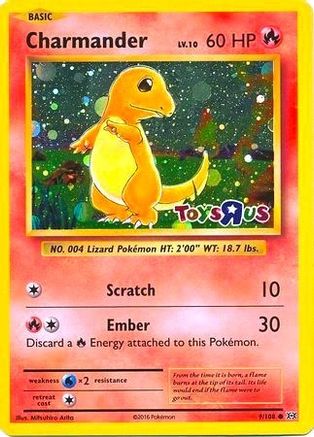 Charmander - 9/108 (Toys R Us Promo) (9) Promo Holofoil
