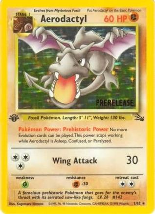 Aerodactyl (Prerelease) (1) Promo 1st Edition Holofoil