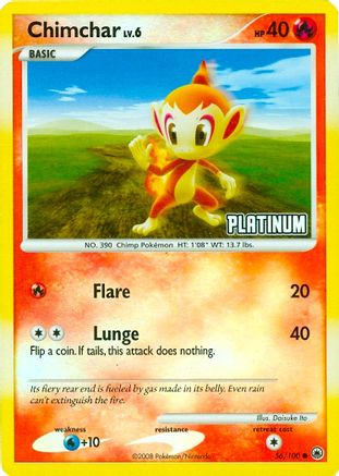 Chimchar - 56/100 [Platinum] (56) Promo Reverse Holofoil