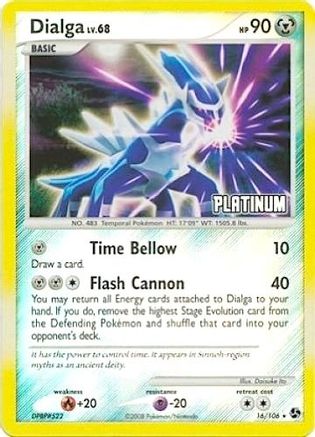 Dialga - 16/106 [Platinum] (16) Promo Reverse Holofoil