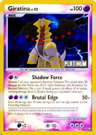 Giratina - 4/146 [Platinum] (4) Promo Reverse Holofoil