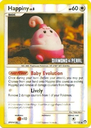 Happiny - 52/123 [Diamond & Pearl] (52) Promo Reverse Holofoil