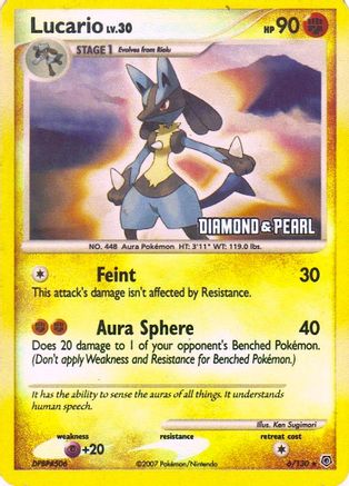 Lucario - 6/130 [Diamond & Pearl] (6) Promo Reverse Holofoil