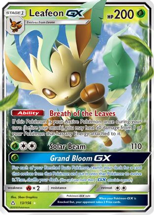 Leafeon GX (13)/156 Ultra Rare Holofoil