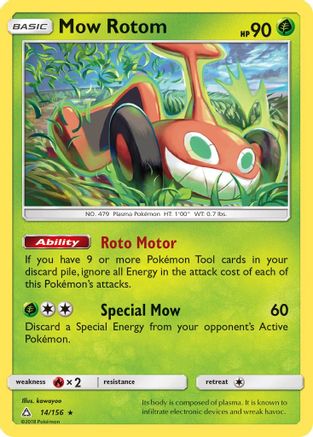 Mow Rotom (14)/156 Rare Reverse Holofoil
