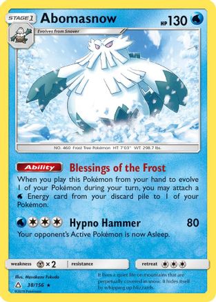 Abomasnow (38)/156 Rare Reverse Holofoil