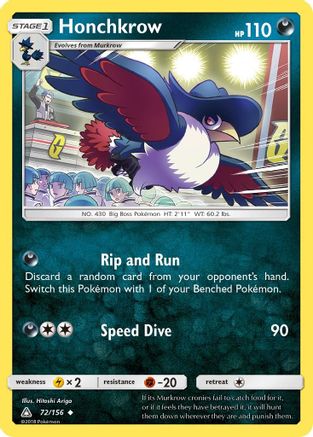 Honchkrow (72)/156 Uncommon Reverse Holofoil
