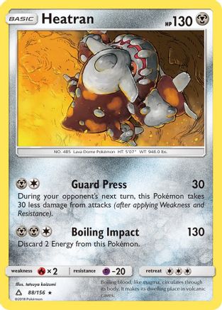 Heatran (88)/156 Holo Rare Reverse Holofoil