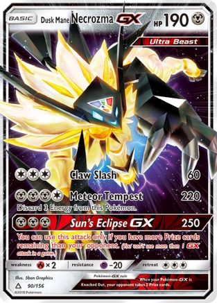 Dusk Mane Necrozma GX (90)/156 Ultra Rare Holofoil
