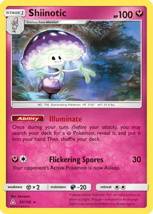 Shiinotic (93)/156 Rare Reverse Holofoil