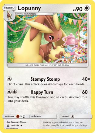 Lopunny (107)/156 Uncommon Reverse Holofoil