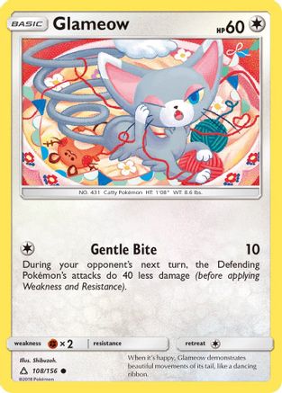 Glameow (108)/156 Common Reverse Holofoil