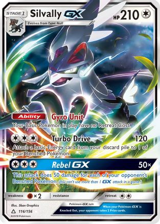 Silvally GX (116)/156 Ultra Rare Holofoil