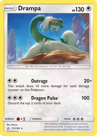 Drampa (117)/156 Holo Rare Reverse Holofoil
