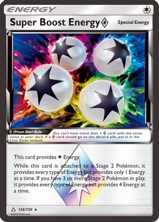 Super Boost Energy Prism Star (136)/156 Prism Rare Holofoil