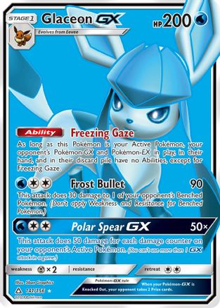 Glaceon GX (Full Art) (141)/156 Ultra Rare Holofoil