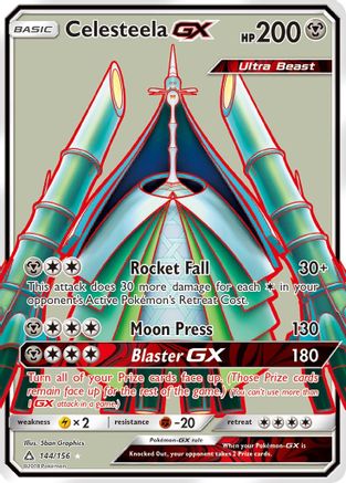 Celesteela GX (Full Art) (144)/156 Ultra Rare Holofoil