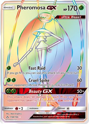 Pheromosa GX (Secret Rare) (158)/156 Secret Rare Holofoil