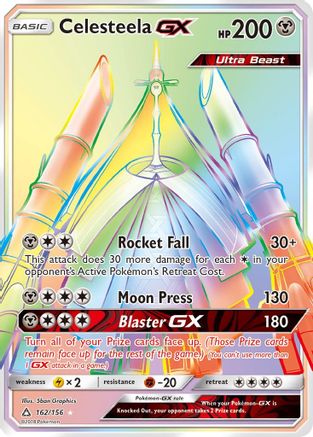 Celesteela GX (Secret Rare) (162)/156 Secret Rare Holofoil