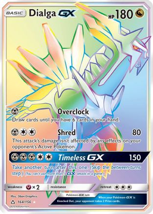 Dialga GX (Secret Rare) (164)/156 Secret Rare Holofoil