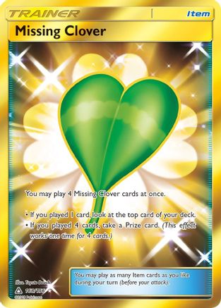 Missing Clover (Secret Rare) (168)/156 Secret Rare Holofoil