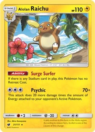 Alolan Raichu - 31/111 (SM Crimson Invasion) (31) Rare