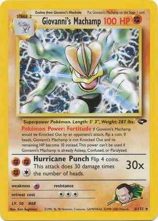 Giovanni's Machamp (6)/132 Holo Rare Unlimited Holofoil