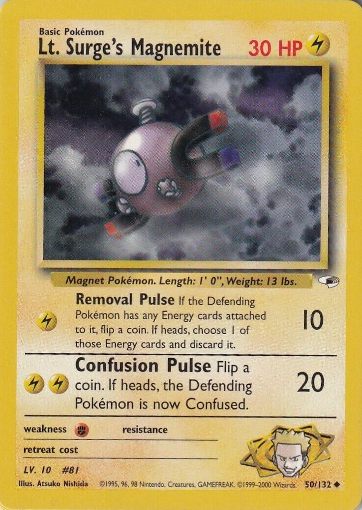 Lt. Surge's Magnemite (50) (50)/132 Uncommon Unlimited