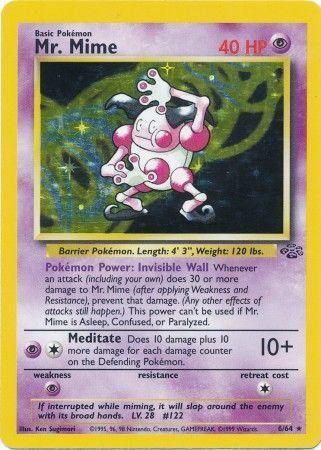 Mr. Mime (6) (6)/64 Holo Rare Unlimited Holofoil