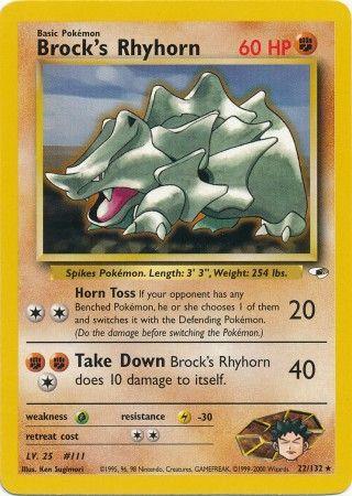 Brock's Rhyhorn (22) (22)/132 Rare Unlimited