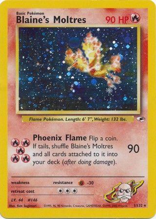 Blaine's Moltres (1)/132 Holo Rare Unlimited Holofoil