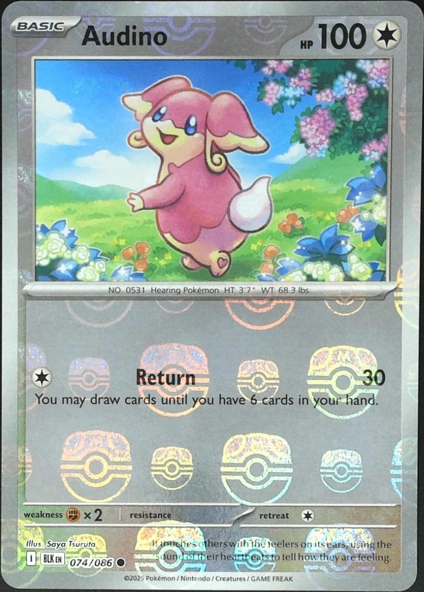Audino - 074/086 (Master Ball Pattern) (74) Common Holofoil