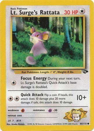 Lt. Surge's Rattata (85)/132 Common Unlimited