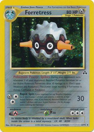 Heavily Played Forretress (2) (2)/75 Holo Rare Unlimited Holofoil (Cabinet-HP)