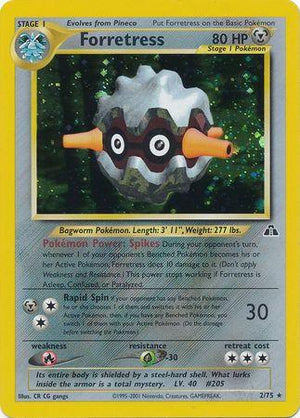 Heavily Played Forretress (2) (2)/75 Holo Rare Unlimited Holofoil (Cabinet-HP)