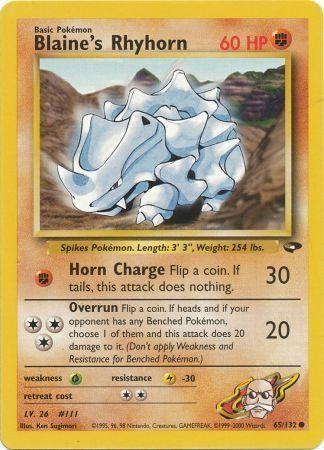 Blaine's Rhyhorn (65)/132 Common Unlimited