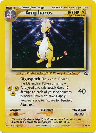 Ampharos (1)/111 Holo Rare Unlimited Holofoil