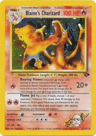 Blaine's Charizard (2)/132 Holo Rare Unlimited Holofoil