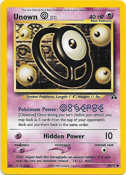 Unown [O] (69)/75 Common Unlimited