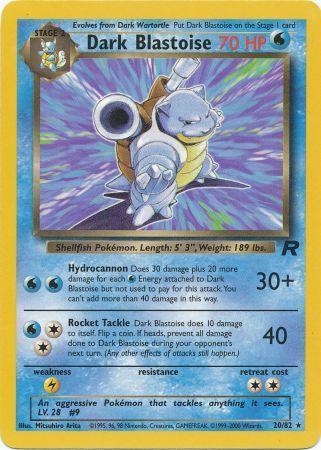 Dark Blastoise (20) (20)/82 Rare Unlimited
