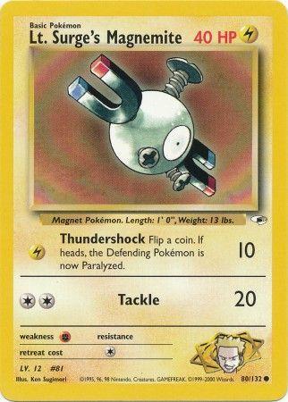 Lt. Surge's Magnemite (80) (80)/132 Common Unlimited
