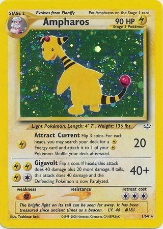 Ampharos (1)/64 Holo Rare Unlimited Holofoil