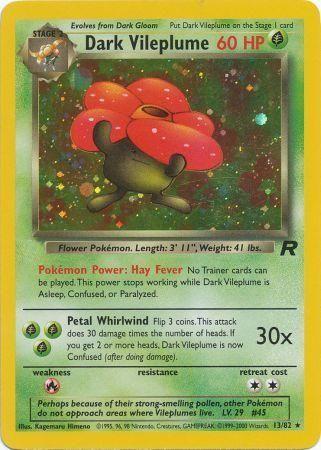 Dark Vileplume (13) (13)/82 Holo Rare Unlimited Holofoil