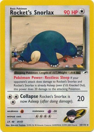 Rocket's Snorlax (33)/132 Rare Unlimited