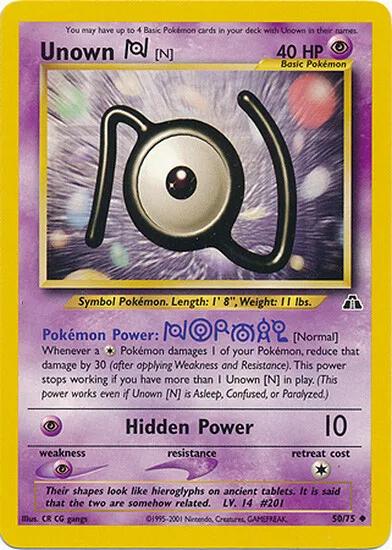 Unown [N] (50)/75 Uncommon Unlimited